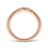 14K Rose Gold Matching Diamond Wedding Band - 0.19 ct