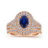 14K Rose Gold Matching Diamond Wedding Band - 0.19 ct