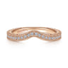 14K Rose Gold Matching Diamond Wedding Band - 0.16 ct