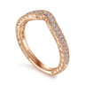 14K Rose Gold Matching Diamond Wedding Band - 0.16 ct