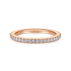 14K Rose Gold Matching Diamond Wedding Band