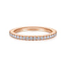 14K Rose Gold Matching Diamond Wedding Band - 0.23 ct