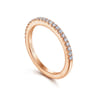 14K Rose Gold Matching Diamond Wedding Band - 0.23 ct