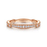 14K Rose Gold Matching Diamond Wedding Band - 0.27 ct