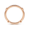 14K Rose Gold Matching Diamond Wedding Band - 0.27 ct