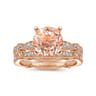 14K Rose Gold Matching Diamond Wedding Band - 0.27 ct