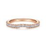 14K Rose Gold Matching Diamond Wedding Band - 0.3 ct