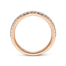 14K Rose Gold Matching Diamond Wedding Band - 0.3 ct