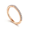 14K Rose Gold Matching Diamond Wedding Band - 0.3 ct