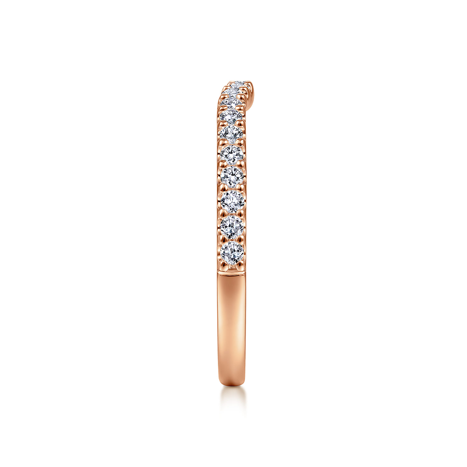 14K Rose Gold Matching Diamond Wedding Band - 0.3 ct - Shot 5