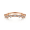 14K Rose Gold Matching Diamond Wedding Band - 0.18 ct