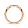 14K Rose Gold Matching Diamond Wedding Band - 0.18 ct