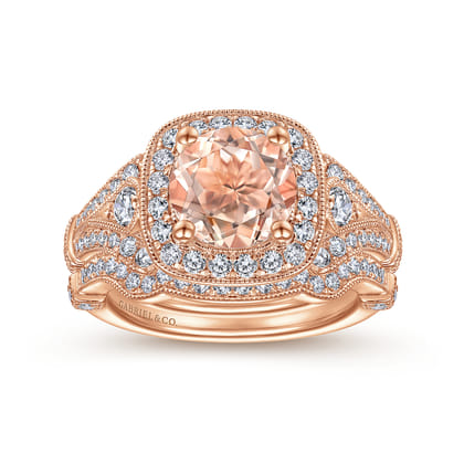14K Rose Gold Matching Diamond Wedding Band