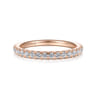 14K Rose Gold Matching Diamond Wedding Band - 0.37 ct