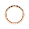 14K Rose Gold Matching Diamond Wedding Band - 0.37 ct