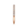 14K Rose Gold Matching Diamond Wedding Band - 0.37 ct