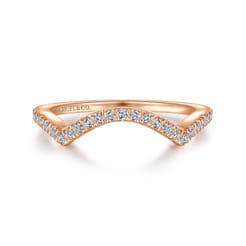 14K Rose Gold Matching Diamond Wedding Band