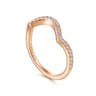 14K Rose Gold Matching Diamond Wedding Band - 0.2 ct