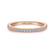 14K Rose Gold Matching Diamond Wedding Band