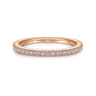 14K Rose Gold Matching Diamond Wedding Band - 0.22 ct