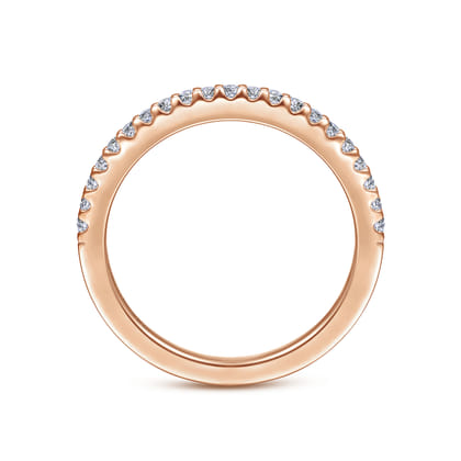 14K Rose Gold Matching Diamond Wedding Band