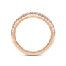 14K Rose Gold Matching Diamond Wedding Band - 0.22 ct