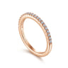14K Rose Gold Matching Diamond Wedding Band - 0.22 ct
