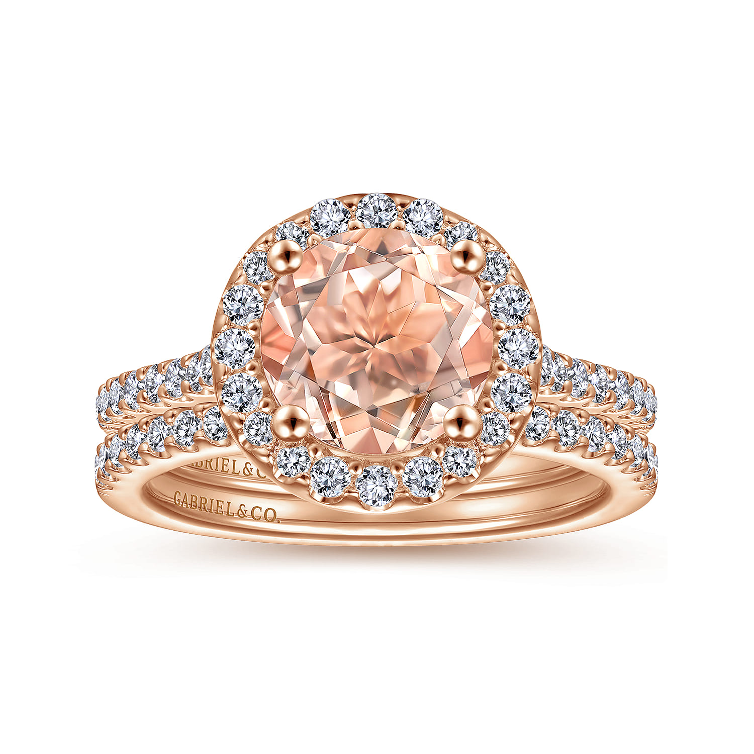 14K Rose Gold Matching Diamond Wedding Band - 0.22 ct - Shot 4