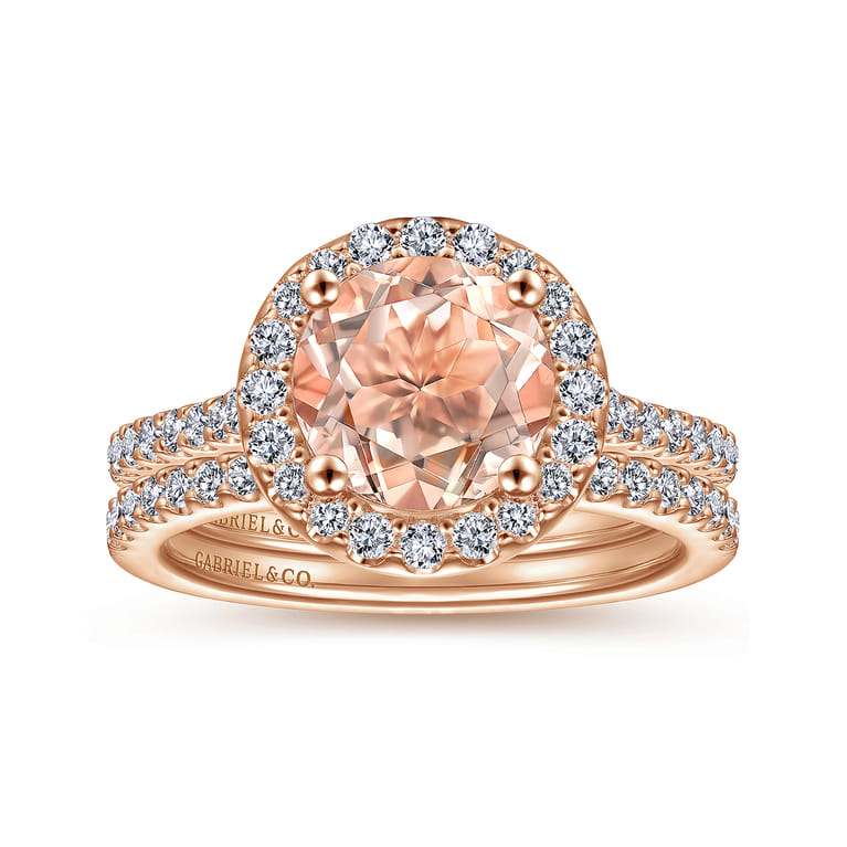 14K Rose Gold Matching Diamond Wedding Band - 0.22 ct - Shot 4