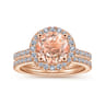 14K Rose Gold Matching Diamond Wedding Band - 0.22 ct