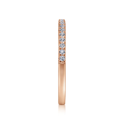 14K Rose Gold Matching Diamond Wedding Band