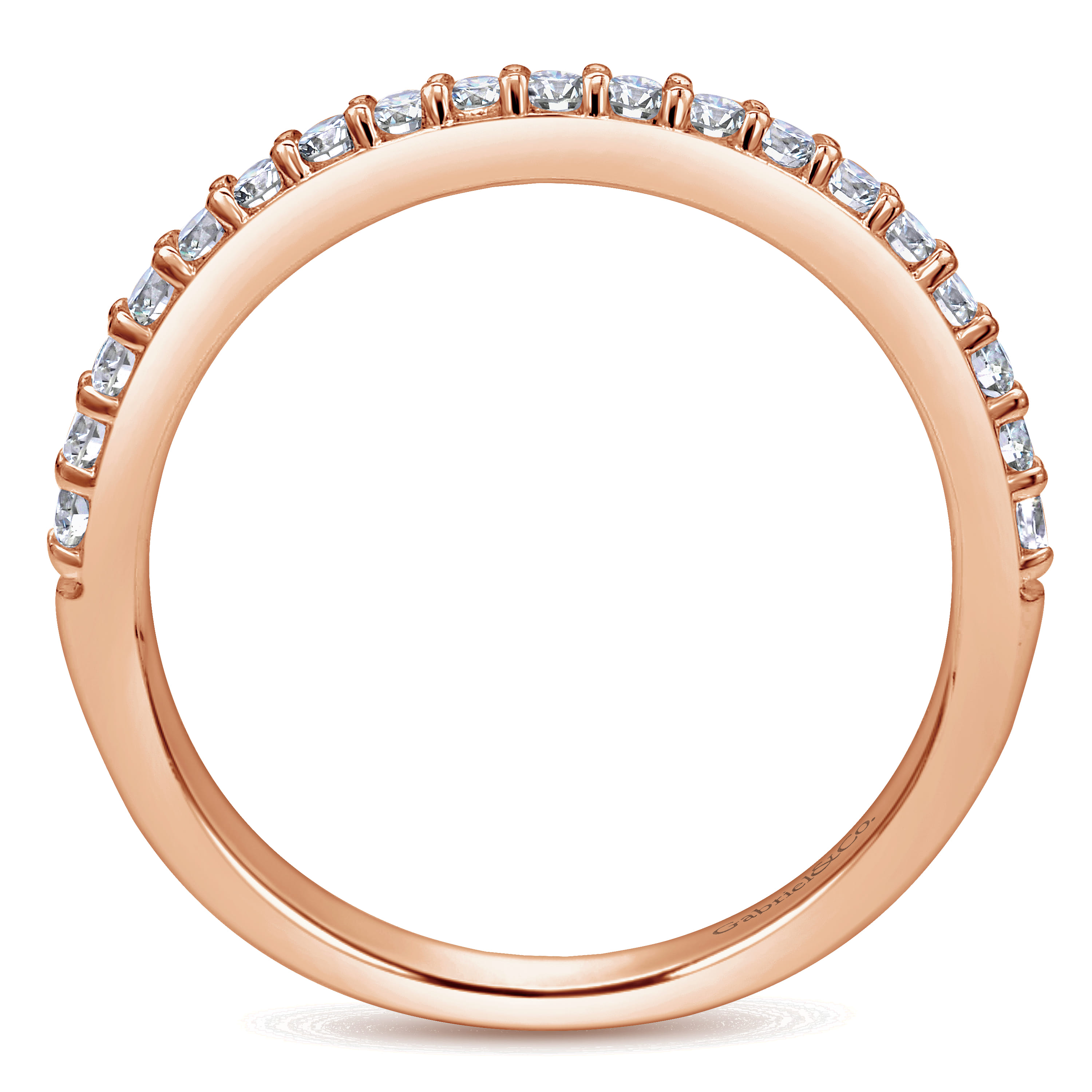 14K Rose Gold Matching Wedding Band - 0.27 ct - Shot 2