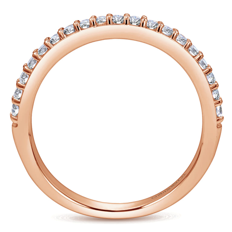 14K Rose Gold Matching Wedding Band - 0.27 ct - Shot 2