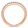 14K Rose Gold Matching Wedding Band - 0.27 ct