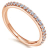 14K Rose Gold Matching Wedding Band - 0.27 ct