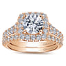 14K Rose Gold Matching Wedding Band - 0.27 ct