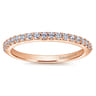 14K Rose Gold Matching Wedding Band - 0.27 ct