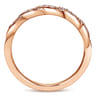 14K Rose Gold Matching Wedding Band - 0.05 ct