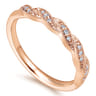 14K Rose Gold Matching Wedding Band - 0.05 ct