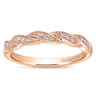 14K Rose Gold Matching Wedding Band - 0.05 ct