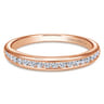 14K Rose Gold Matching Wedding Band - 0.25 ct