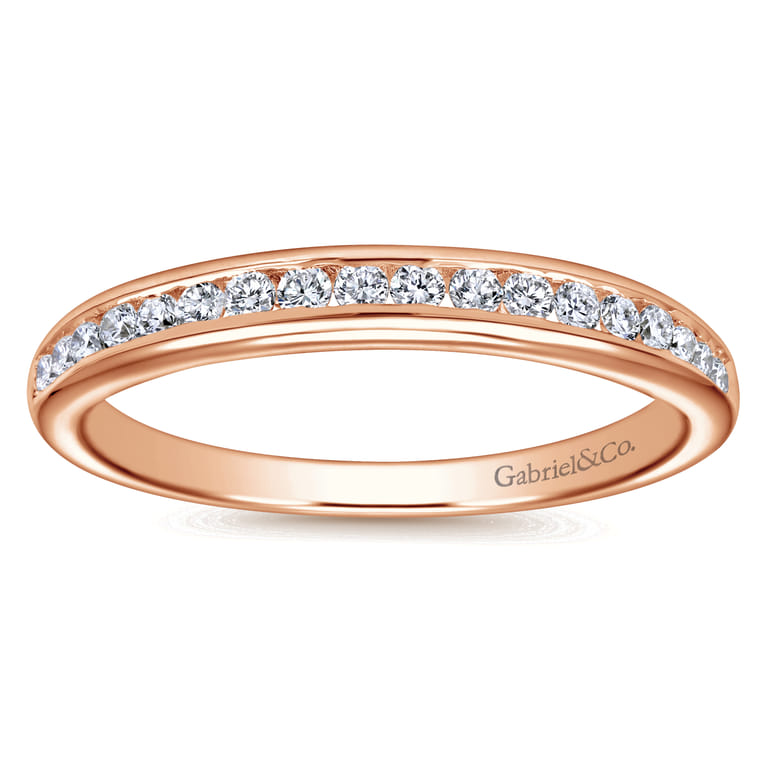 14K Rose Gold Matching Wedding Band - 0.25 ct - Shot 4