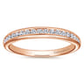 14K Rose Gold Matching Wedding Band - 0.25 ct