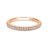 14K Rose Gold Matching Wedding Band - 0.14 ct