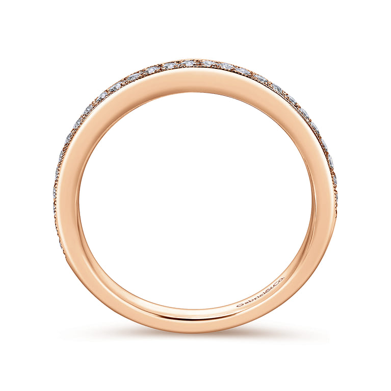 14K Rose Gold Matching Wedding Band - 0.14 ct - Shot 2