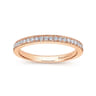 14K Rose Gold Matching Wedding Band - 0.14 ct
