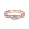 14K Rose Gold Matching Wedding Band - 0.25 ct