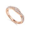14K Rose Gold Matching Wedding Band - 0.25 ct
