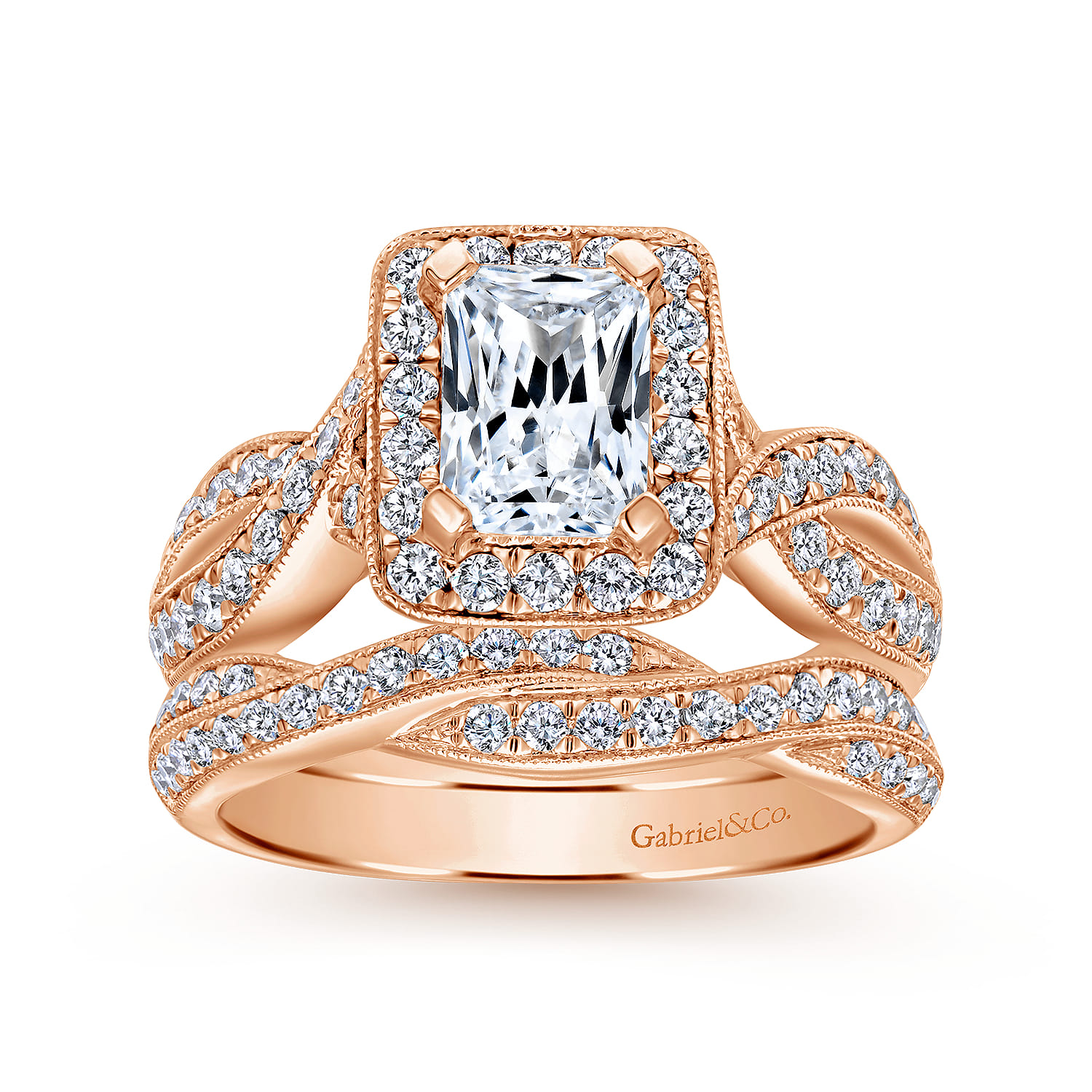 14K Rose Gold Matching Wedding Band - 0.25 ct - Shot 4