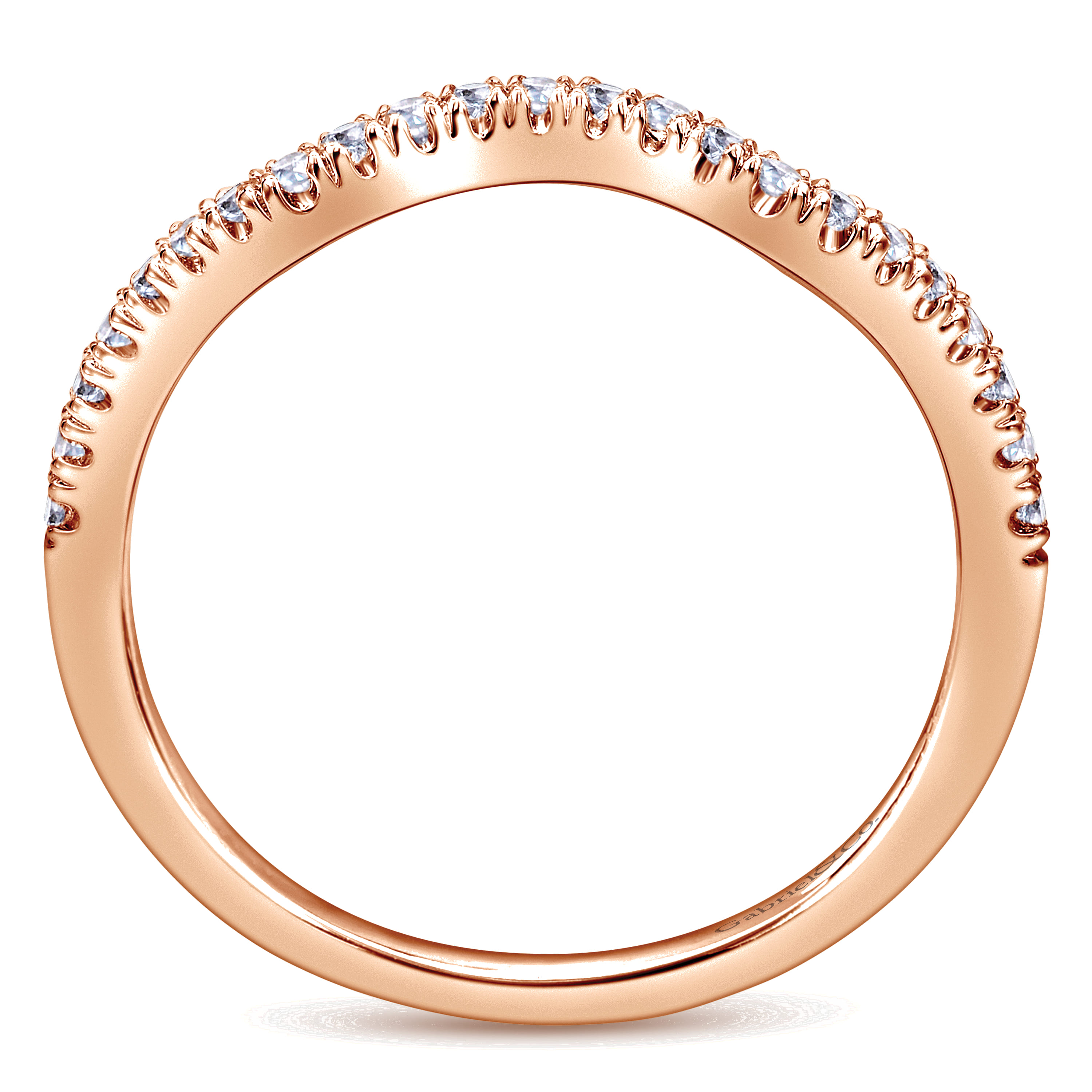 14K Rose Gold Matching Wedding Band - 0.15 ct - Shot 2